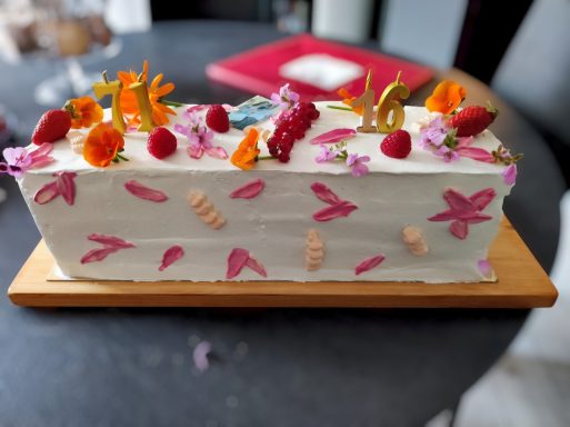 Long cake Double anniversaire