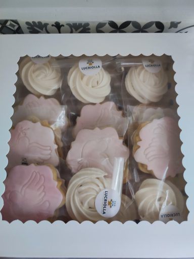 Sachet de sablés et meringues pour baptême