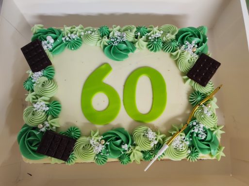 Entremet décoré 60ans