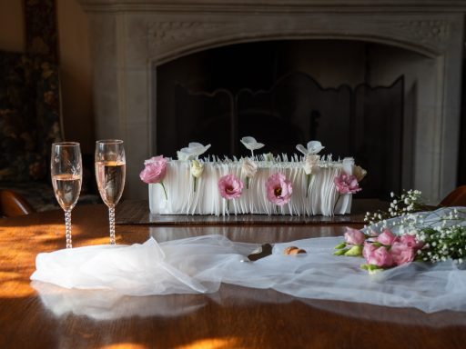 Long cake mariage déco waffer