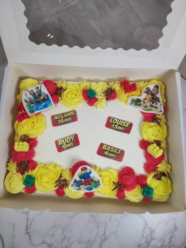gâteau sur mesure anniversaire entremet personnalisé LEGO