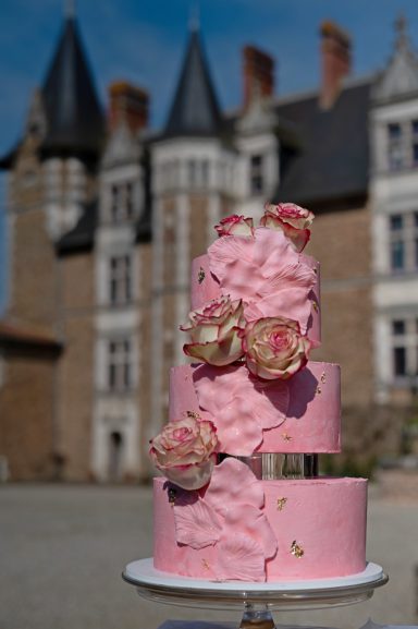 Wedding cake mariage rose